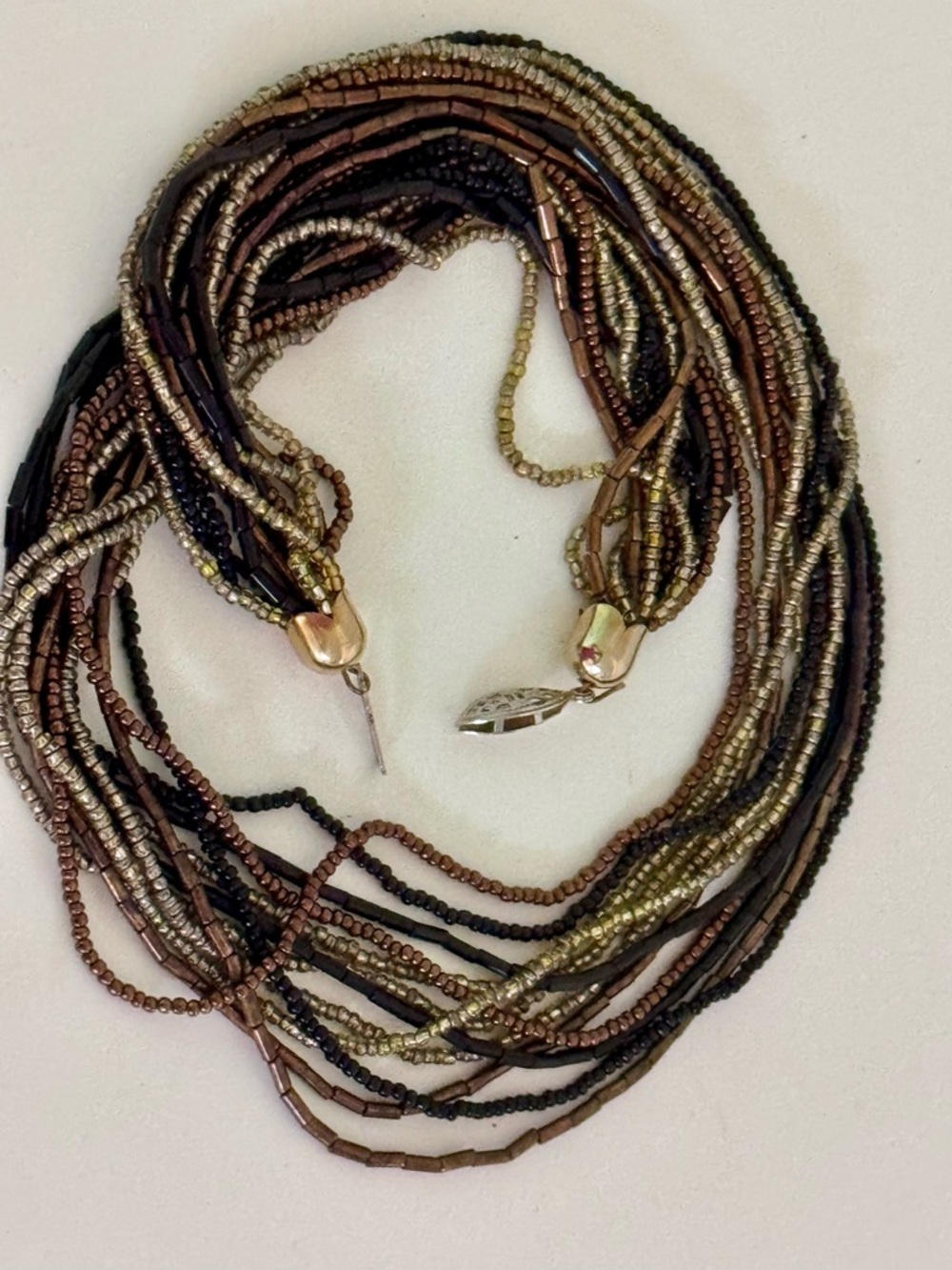 Multicolor Multi-strand Beaded Necklace